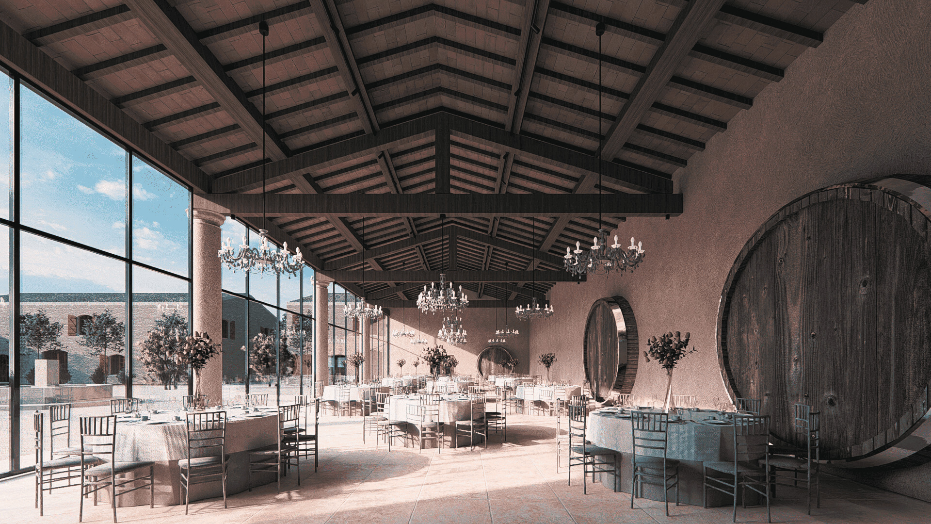 Salle de réception du Domaine de la Clapière